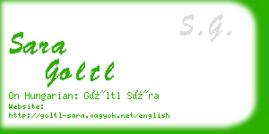 sara goltl business card